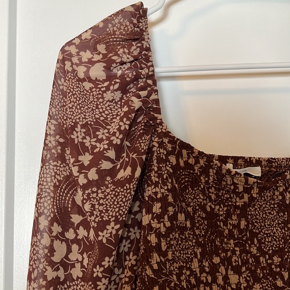 Espresso puff sleeve floral dress from Maurice’s - Picture 3 of 3